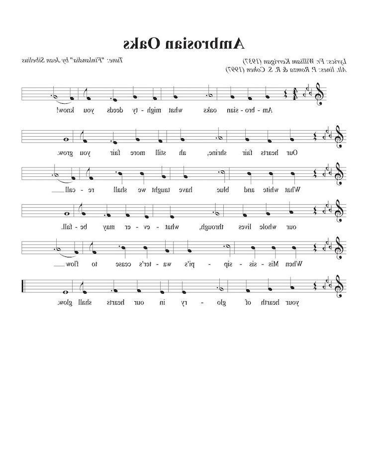 ambrosian oaks sheet music